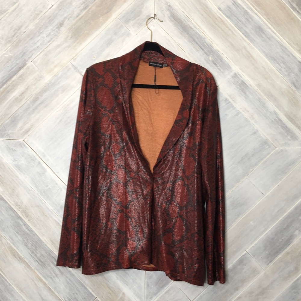 Faux snake skin blazer